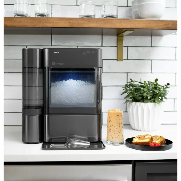GE Appliances 38 lbs Capacity Built-In Ice Maker, Black Stainless Steel - Image 11